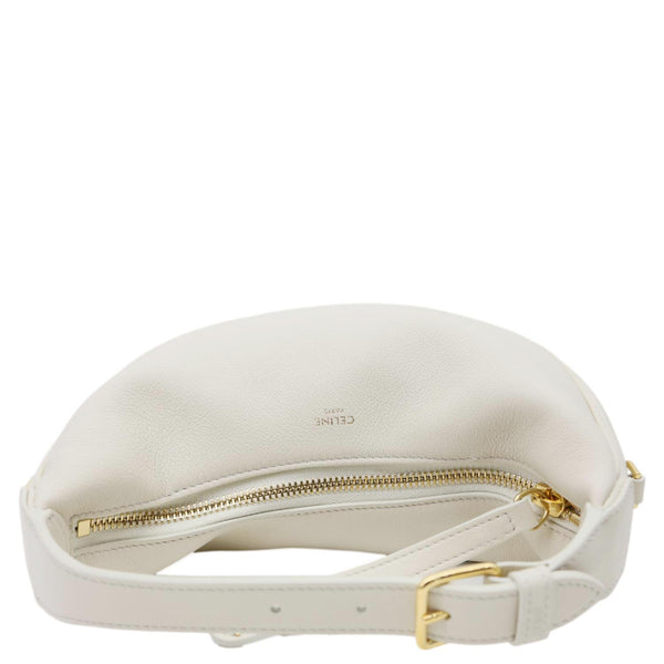 CELINE Teen Lulu Leather Shoulder Bag White