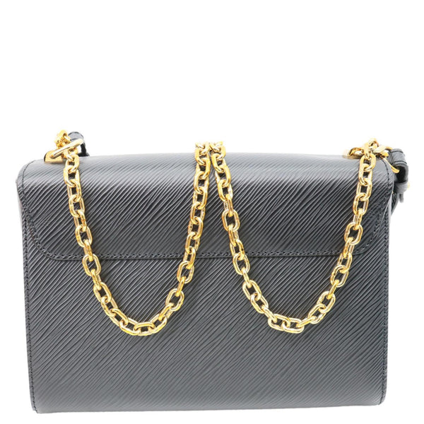 LOUIS VUITTON Twist MM Epi Leather Chain Shoulder Bag Black