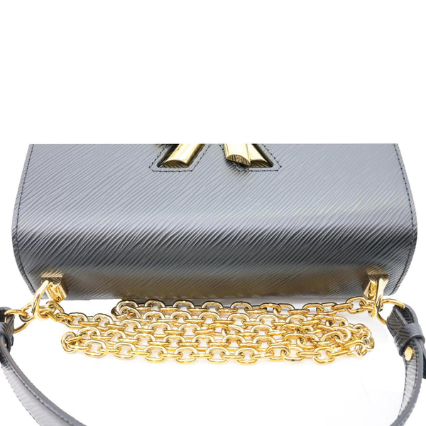 LOUIS VUITTON Twist MM Epi Leather Chain Shoulder Bag Black