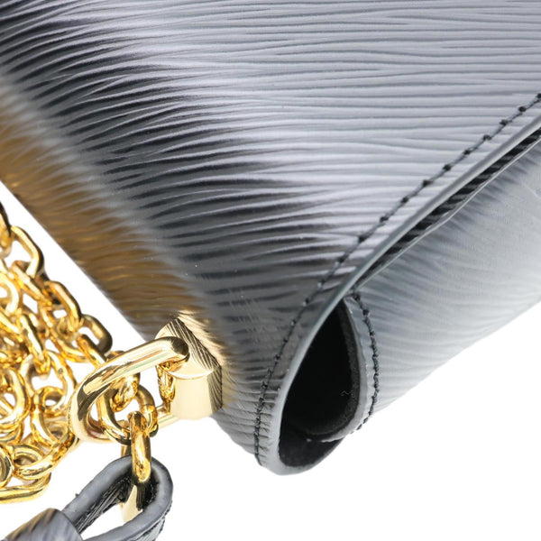LOUIS VUITTON Twist MM Epi Leather Chain Shoulder Bag Black