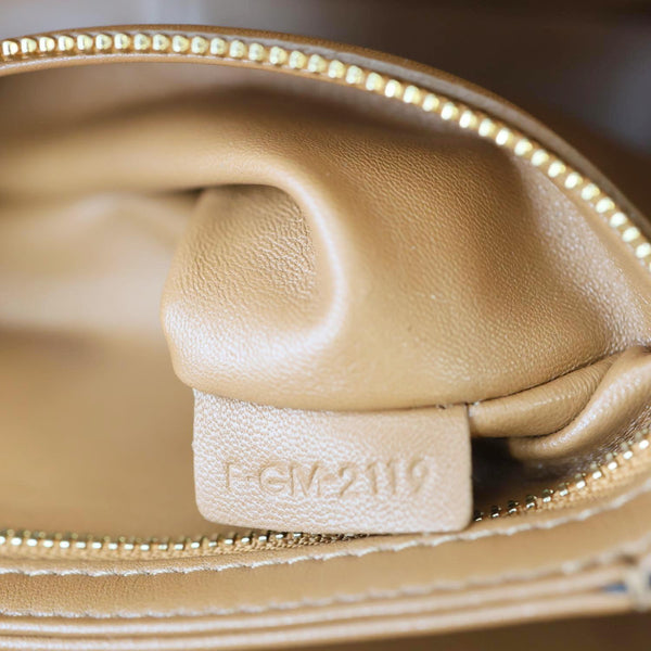 CELINE Triomphe Leather Shoulder Bag Brown