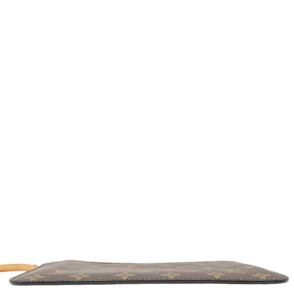 LOUIS VUITTON Neverfull Wristlet Monogram Canvas Pouch Brown