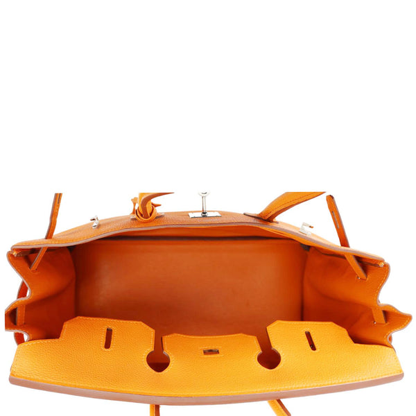 HERMES Birkin 35 Togo Leather Tote Bag Orange