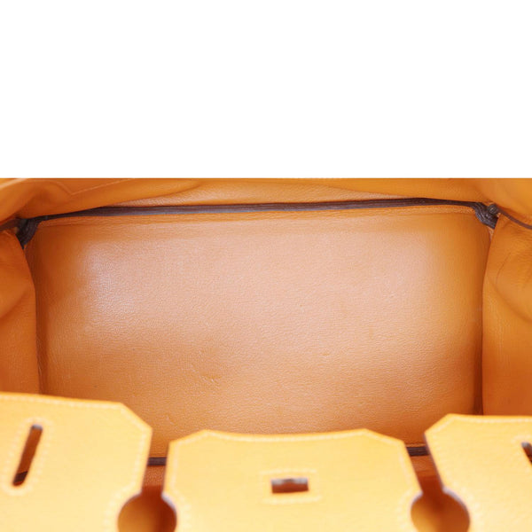 HERMES Birkin 35 Togo Leather Tote Bag Orange