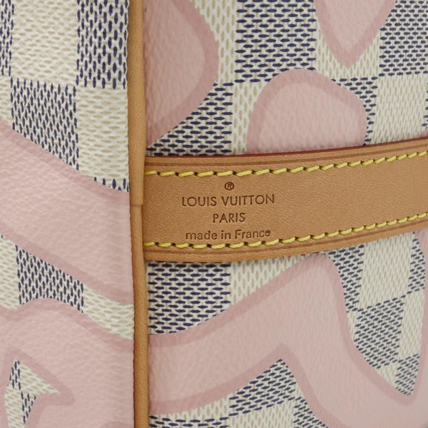 LOUIS VUITTON Tahitienne Speedy 30 Damier Azur Satchel Bag Rose Ballerine