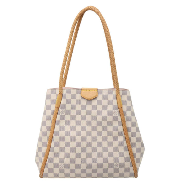 LOUIS VUITTON Propriano Damier Azur Tote Bag Rose Ballerine