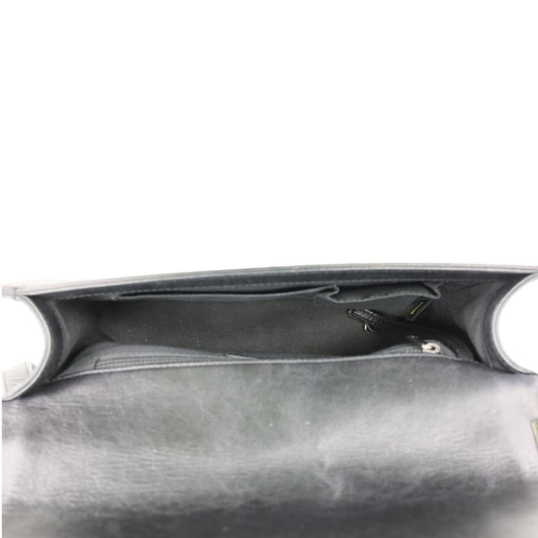 CHANEL Boy New Medium Wild Stitch Leather Shoulder Bag Black