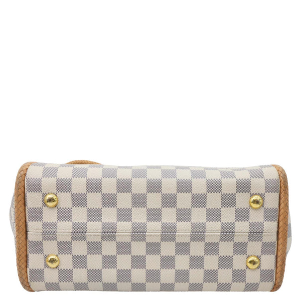LOUIS VUITTON Propriano Damier Azur Tote Bag Rose Ballerine