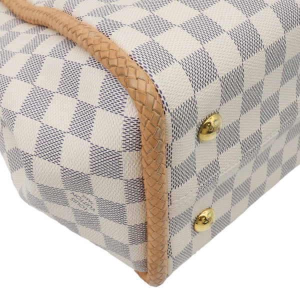 LOUIS VUITTON Propriano Damier Azur Tote Bag Rose Ballerine