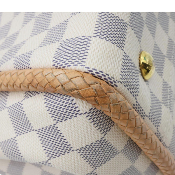 LOUIS VUITTON Propriano Damier Azur Tote Bag Rose Ballerine