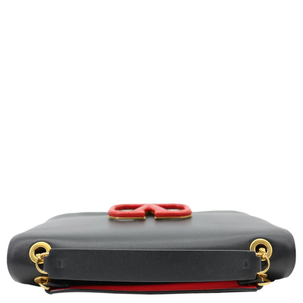 VALENTINO VLOCK Chain Small Leather Shoulder Bag Black