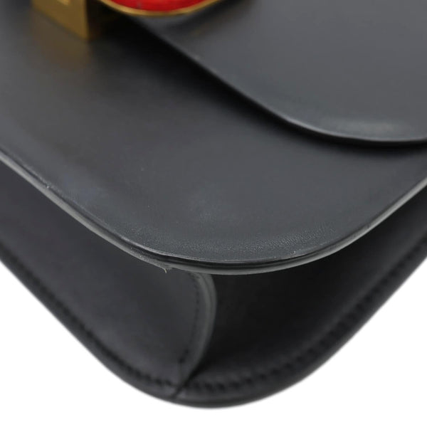 VALENTINO VLOCK Chain Small Leather Shoulder Bag Black