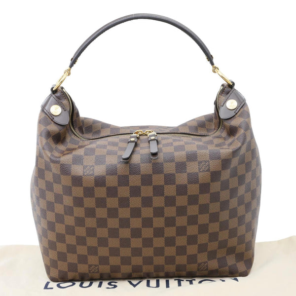 LOUIS VUITTON Duomo Damier Ebene Hobo Bag Brown