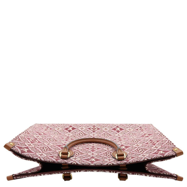 LOUIS VUITTON Since 1854 Onthego GM Jacquard Shoulder Bag Red