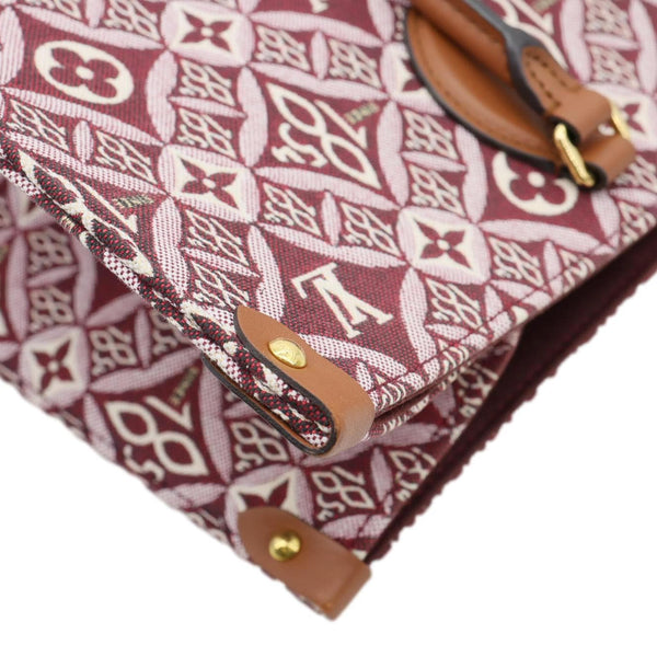 LOUIS VUITTON Since 1854 Onthego GM Jacquard Shoulder Bag Red