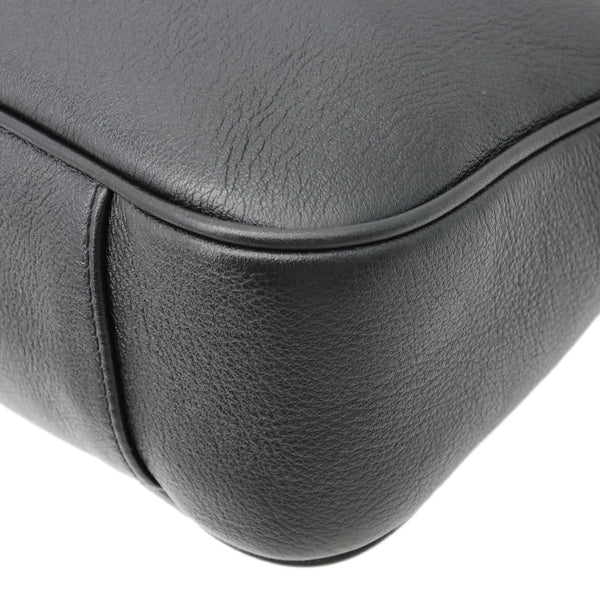 GUCCI Diana Medium Leather Top Handle Shoulder Bag Black 746124