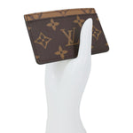 LOUIS VUITTON Monogram Reverse Canvas Card Holder Brown