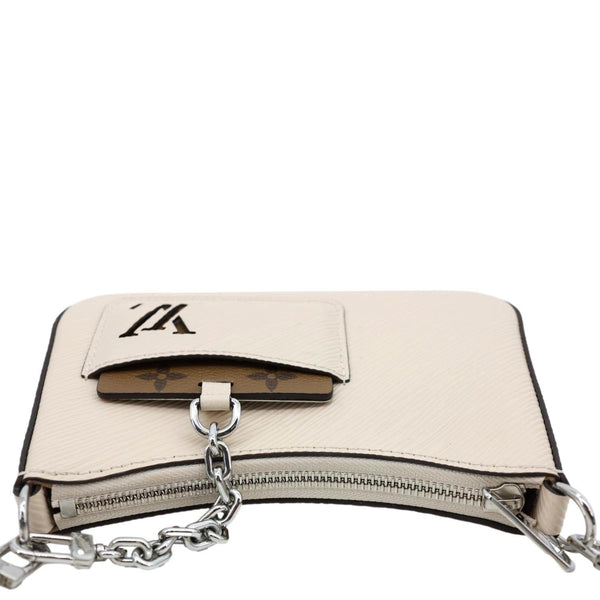 LOUIS VUITTON Marellini Epi Leather Shoulder Bag Quartz White