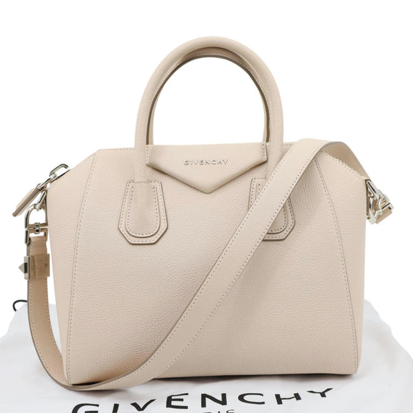 GIVENCHY Antigona Small Leather Shoulder Bag Cream