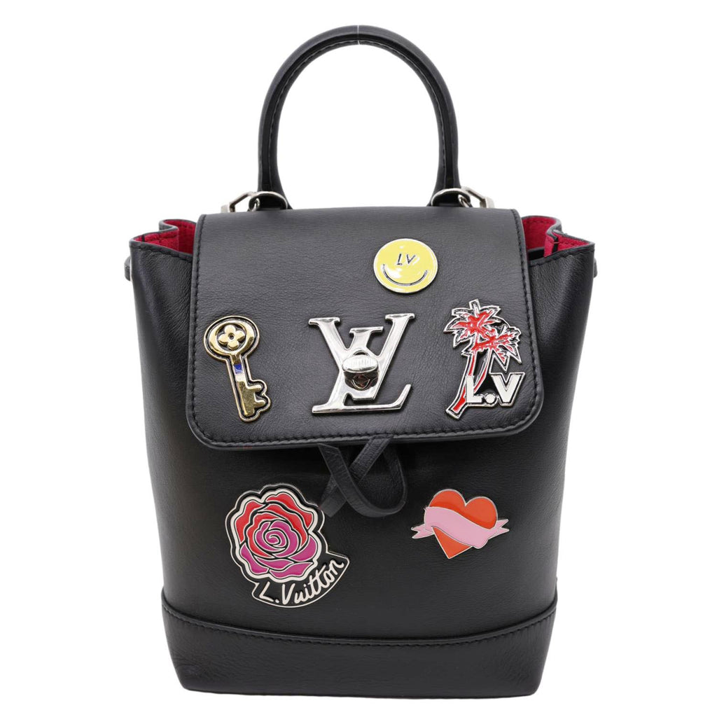 louis vuitton 2017 lockme backpack Mini Black Gold Hardware  Coco Approved Studio 25.00Width Louis Vuitton Black Calfskin Leather