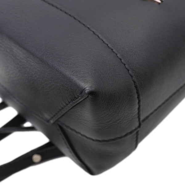 LOUIS VUITTON My Lockme Mini Soft Calfskin Pins Leather Backpack Black