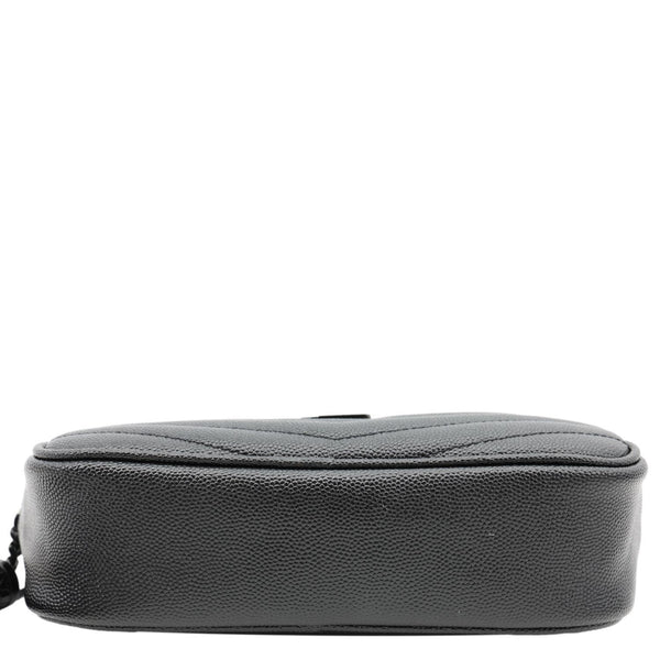 YVES SAINT LAURENT Lou Chevron Leather Camera Bag Black