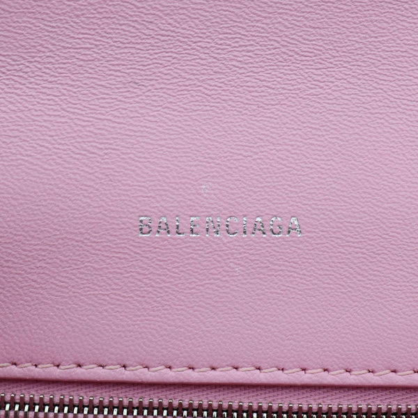 Balenciaga Downtown Hourglass Small Soft Leather Shoulder Bag Pink