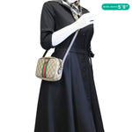 GUCCI Ophidia Small GG Supreme Canvas Camera Bag Beige 838480