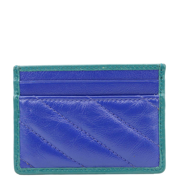 GUCCI Torchon GG Calfskin Leather Card Holder Blue 573812