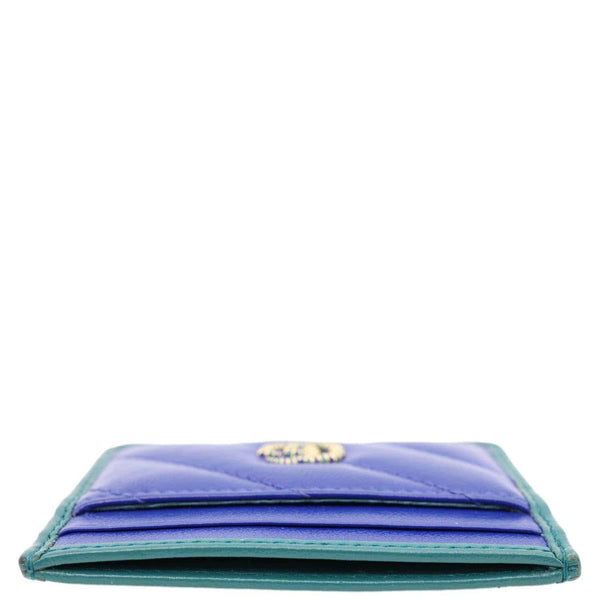 GUCCI Torchon GG Calfskin Leather Card Holder Blue 573812