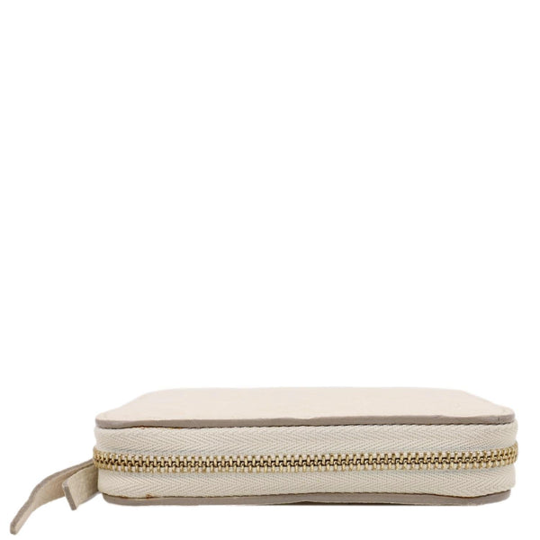 LOUIS VUITTON Zippy Coin Purse Monogram Empreinte Leather Pouch Off White