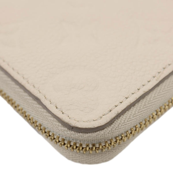 LOUIS VUITTON Zippy Coin Purse Monogram Empreinte Leather Pouch Off White