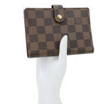 LOUIS VUITTON Agenda PM Damier Ebene Planner Cover Brown