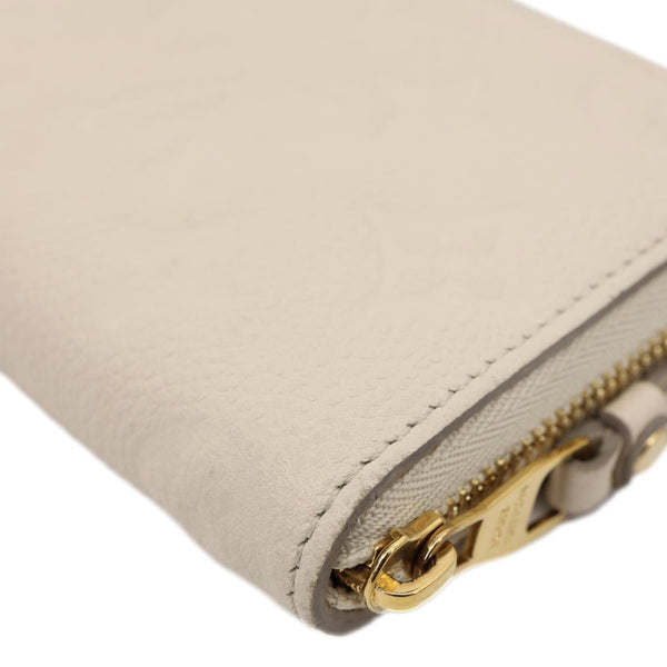 LOUIS VUITTON Zippy Coin Purse Monogram Empreinte Leather Pouch Off White