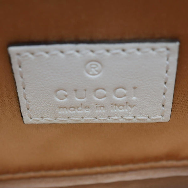 GUCCI Horsebit Quilted Lambskin Leather Chain Shoulder Bag White 764339