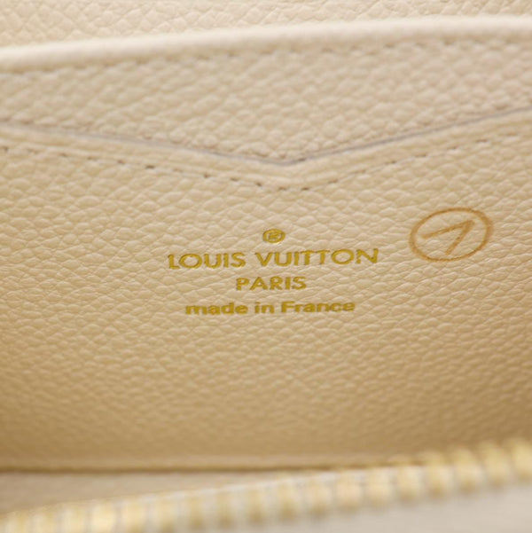 LOUIS VUITTON Zippy Coin Purse Monogram Empreinte Leather Pouch Off White