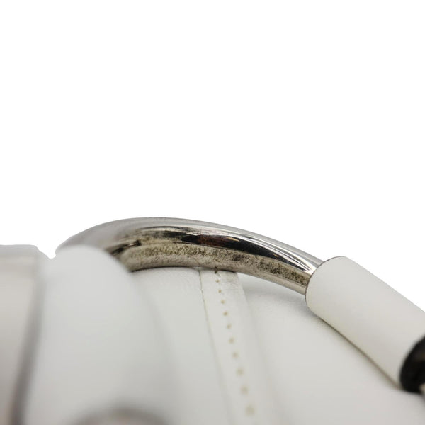 GUCCI Horsebit Quilted Lambskin Leather Chain Shoulder Bag White 764339