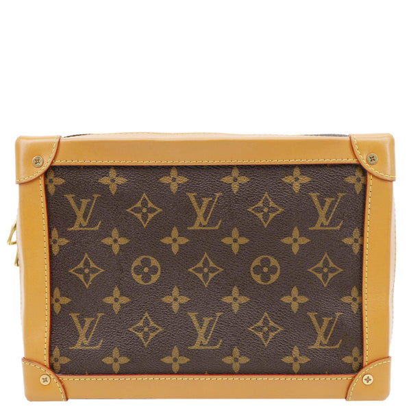 LOUIS VUITTON Soft Trunk Monogram Canvas Shoulder Bag Brown