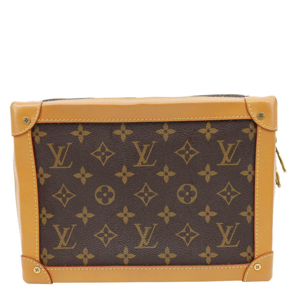 LOUIS VUITTON Soft Trunk Monogram Canvas Shoulder Bag Brown