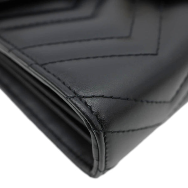 GUCCI GG Marmont Mini Matelasse Leather Crossbody Bag Black 474575