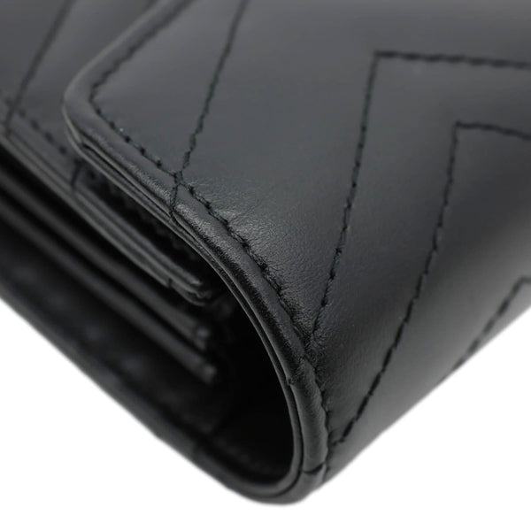 GUCCI GG Marmont Mini Matelasse Leather Crossbody Bag Black 474575