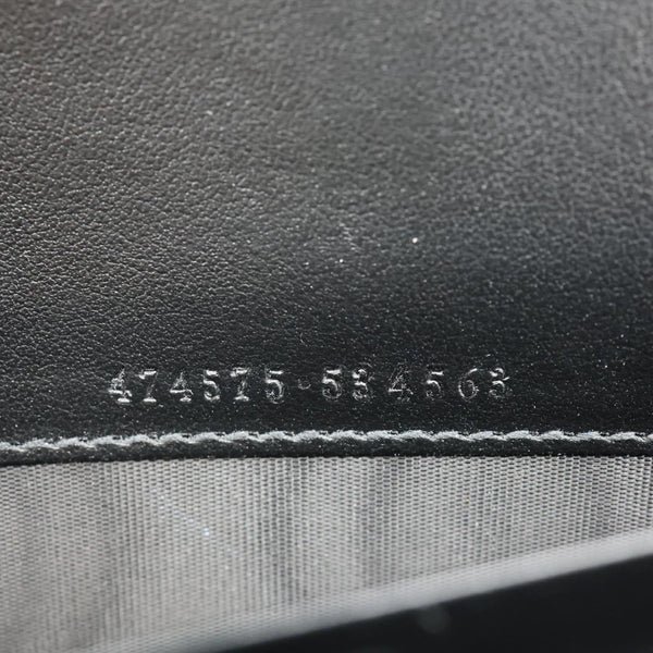 GUCCI GG Marmont Mini Matelasse Leather Crossbody Bag Black 474575