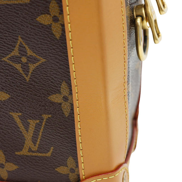 LOUIS VUITTON Soft Trunk Monogram Canvas Shoulder Bag Brown