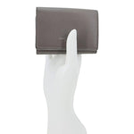 YVES SAINT LAURENT Paris Business Leather Card Case Grey