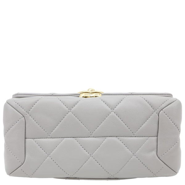 CHANEL Match Flap Mini Quilted Lambskin leather Crossbody Bag Grey