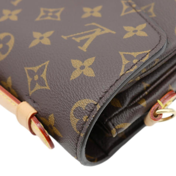 LOUIS VUITTON Metis Pochette Monogram Canvas Crossbody Bag Brown