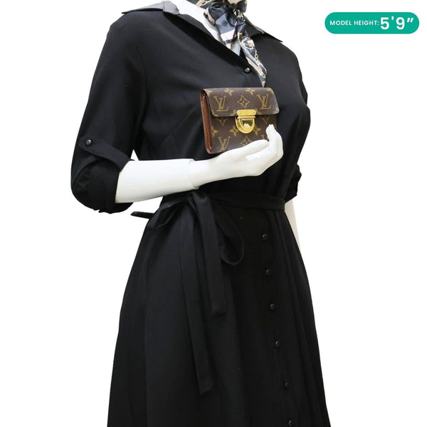 LOUIS VUITTON Koala Monogram Canvas Coin Purse Wallet Brown