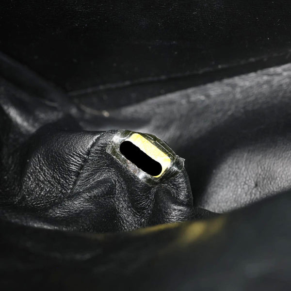 CHANEL Classic Double Flap Patent Leather Shoulder Bag Black