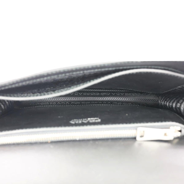 PRADA Studded Elektra Saffiano Leather Crossbody Bag Black