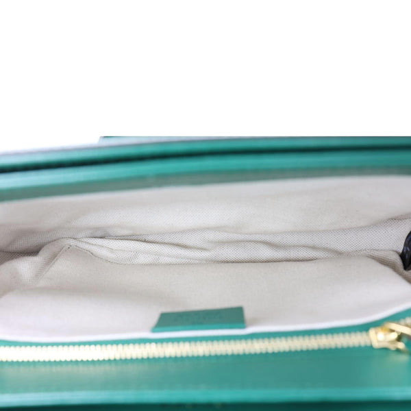 GUCCI Horsebit 1955 Small Leather Shoulder Bag Green 602204